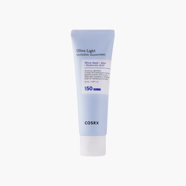 COSRX - Ultra - Light Invisible Sunscreen SPF50+/PA++++ - Lekki Nawilżający Krem z Filtrem Przeciwsłonecznym - 50ml